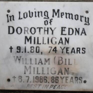 MILLIGAN William -1986 &amp; Dorothy Edna -1980