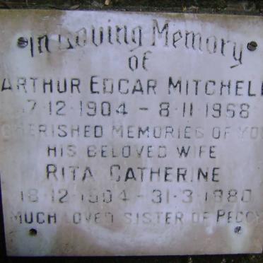MITCHELL Arthur Edgar 1904-1968 &amp; Rita Catherine 1904-1980