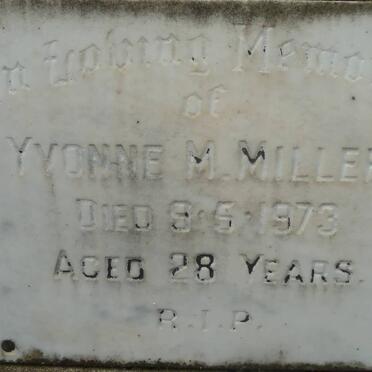 MILLER Yvonne M. -1973
