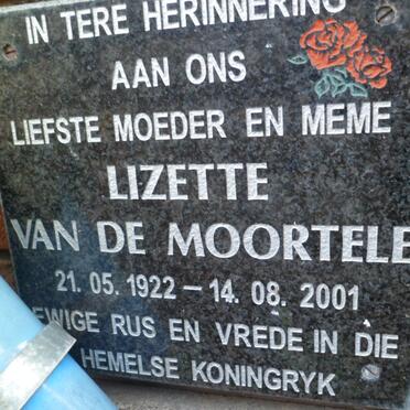 MOORTELE Lizette, van de 1922-2001