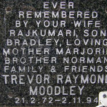 MOODLEY Trevor Raymond 1972-1994