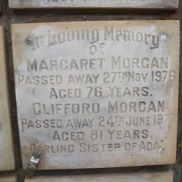 MORGAN Clifford -1977 &amp; Margaret -1976