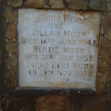 MOON Edward Bert -1977 :: MOON Zillah -1947 :: MOOM Bertie -1955