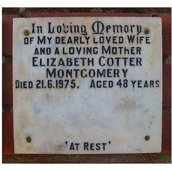 MONTGOMERY Elizabeth Cotter 1927-1975