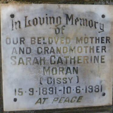 MORAN Sarah Catherine 1891-1981