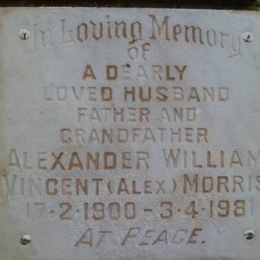 MORRIS Alexander William Vincent 1900-1981