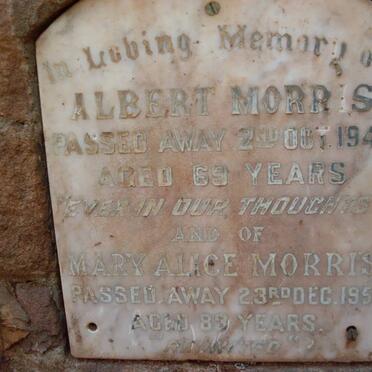 MORRIS Albert -1943 &amp; Mary Alice -1959 