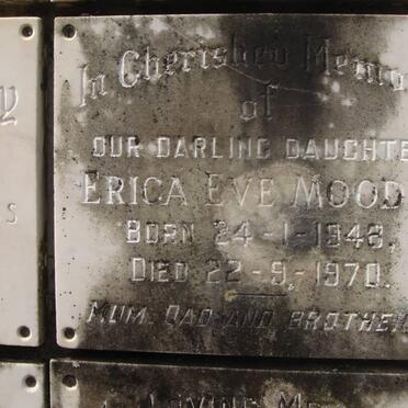MOODIE Erica Eve 1948-1970