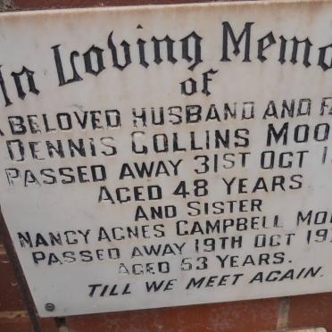 MOORE Dennis Collins -1970 :: MOORE Nancy Agnes Campbell -1973