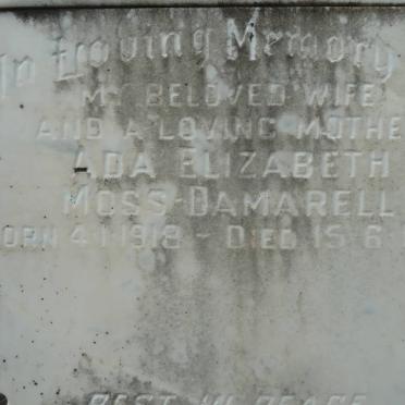 MOSS-DAMARELL Ada Elizabeth 1918-1973