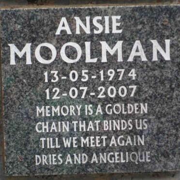 MOOLMAN Ansie 1974-2007