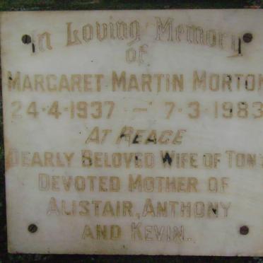MORTON Margaret Martin 1937-1983
