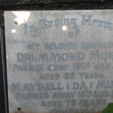 MUNRO Drummond -1960 &amp; Maybell -197?