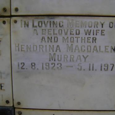 MURRAY Hendrina Magdalena 1923-1971