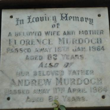 MURDOCH Andrew -1964 &amp; Florence -1964