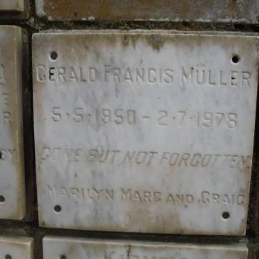 MULLER Gerald Francis 1950-1978
