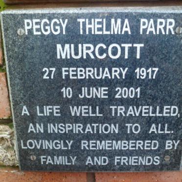 MURCOTT Peggy Thelma Parr 1917-2001