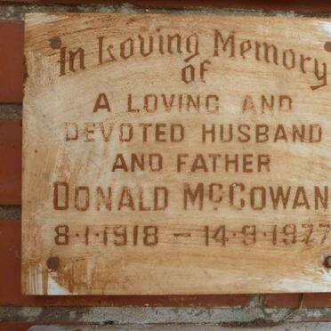 McCOWAN Donald 1918-1977