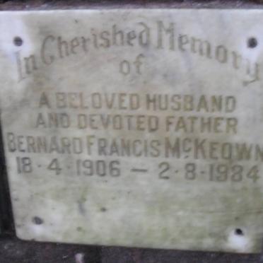 McKEOWN Bernard Francis 1906-1984