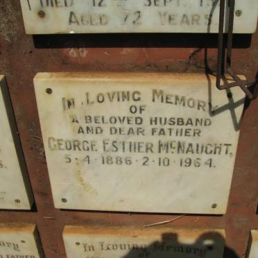McNAUGHT George Esther 1886-1964