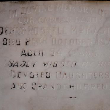 McMASTER Denis Russell -1972