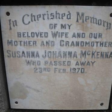 Mc KENNA Susanna Johanna -1970