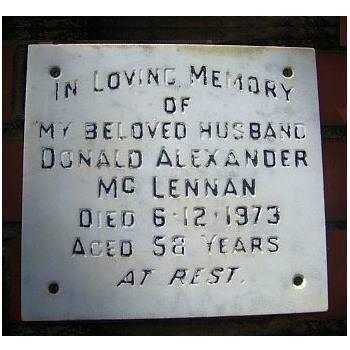 Mc LENNAN Donald Alexander 1915 - 1973