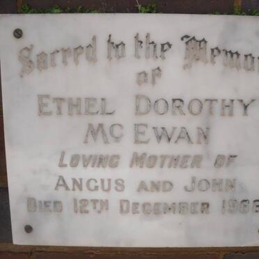 Mc EWAN Ethel Dorothy -1968