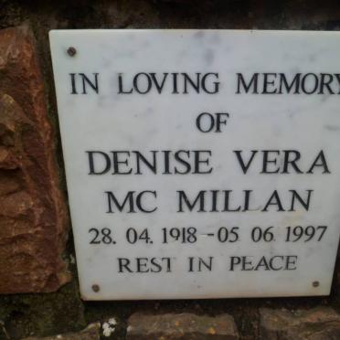 McMILLAN Denise Vera 1918-1997