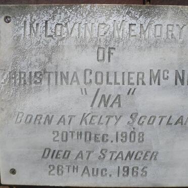 Mc NEIL Christina Collier 1908-1965