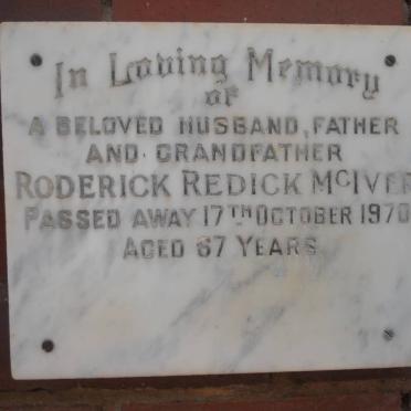 McIVER Roderick Redick -1970