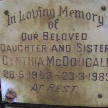McDOUGALL Cynthia 1953-1983
