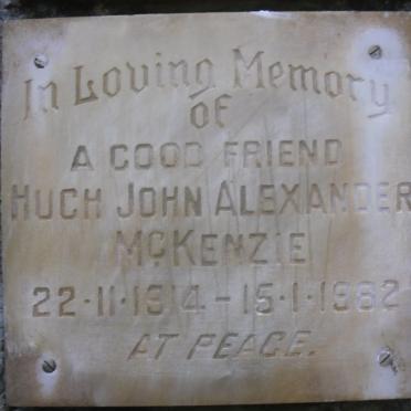 McKENZIE Hugh John Alexander 1914-1982