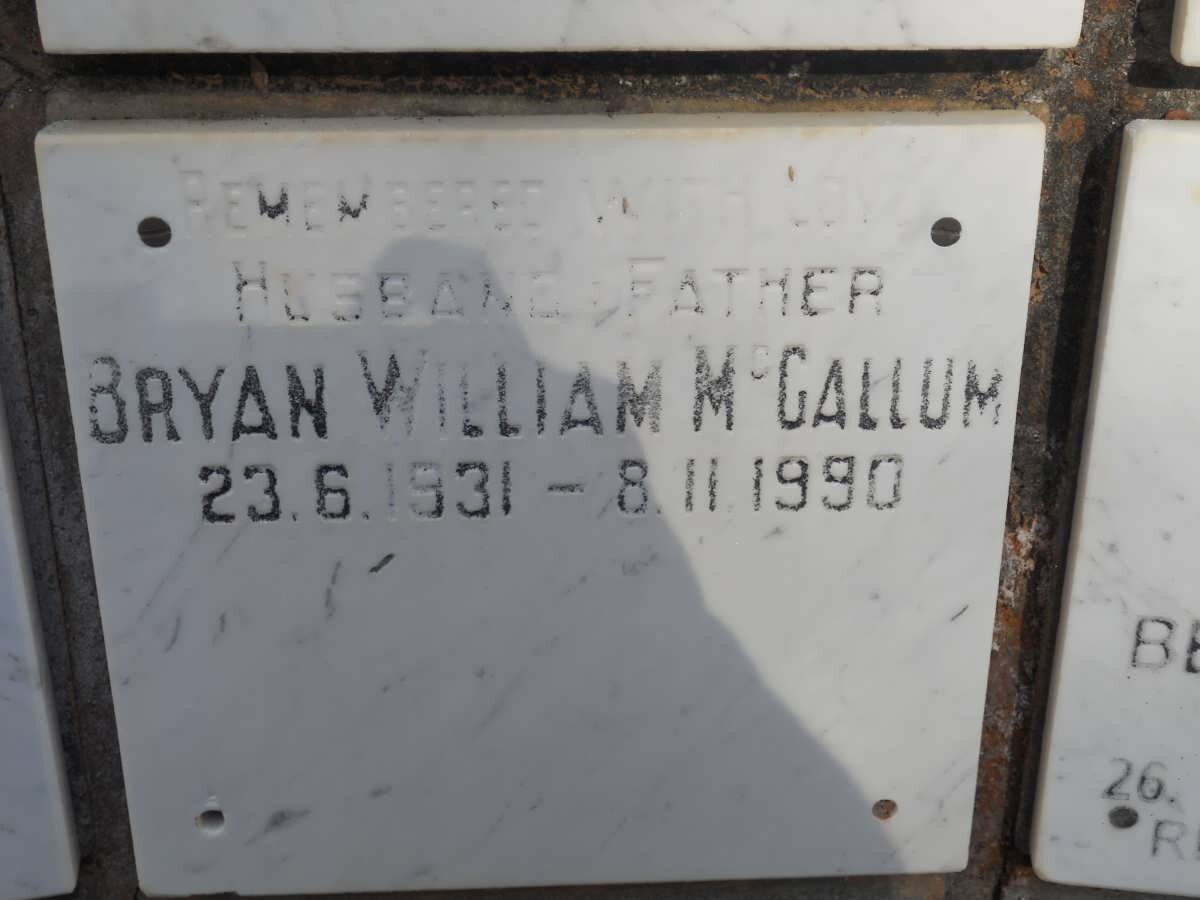 McCALLUM Bryan William 1931-1990