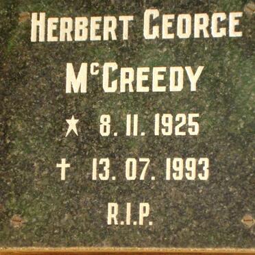 McCREEDY Herbert George 1925-1993