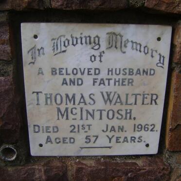 Mc INTOSH Thomas Walter -1962