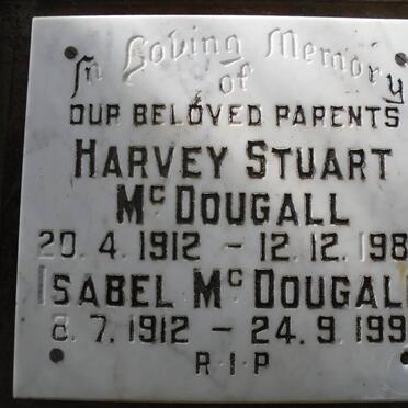 McDOUGALL Harvey Stuart 1912-1983 &amp; Isabel 1912-1991