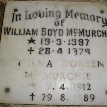 McMURCHIE William Boyd 1897-1979 &amp; Thelma Doreen 1912-1989