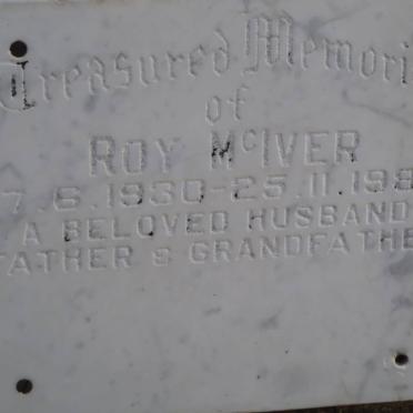 McIVER Roy 1930-1989