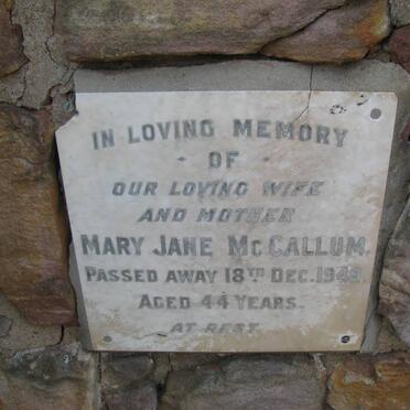 McCALLUM Mary Jane -1949