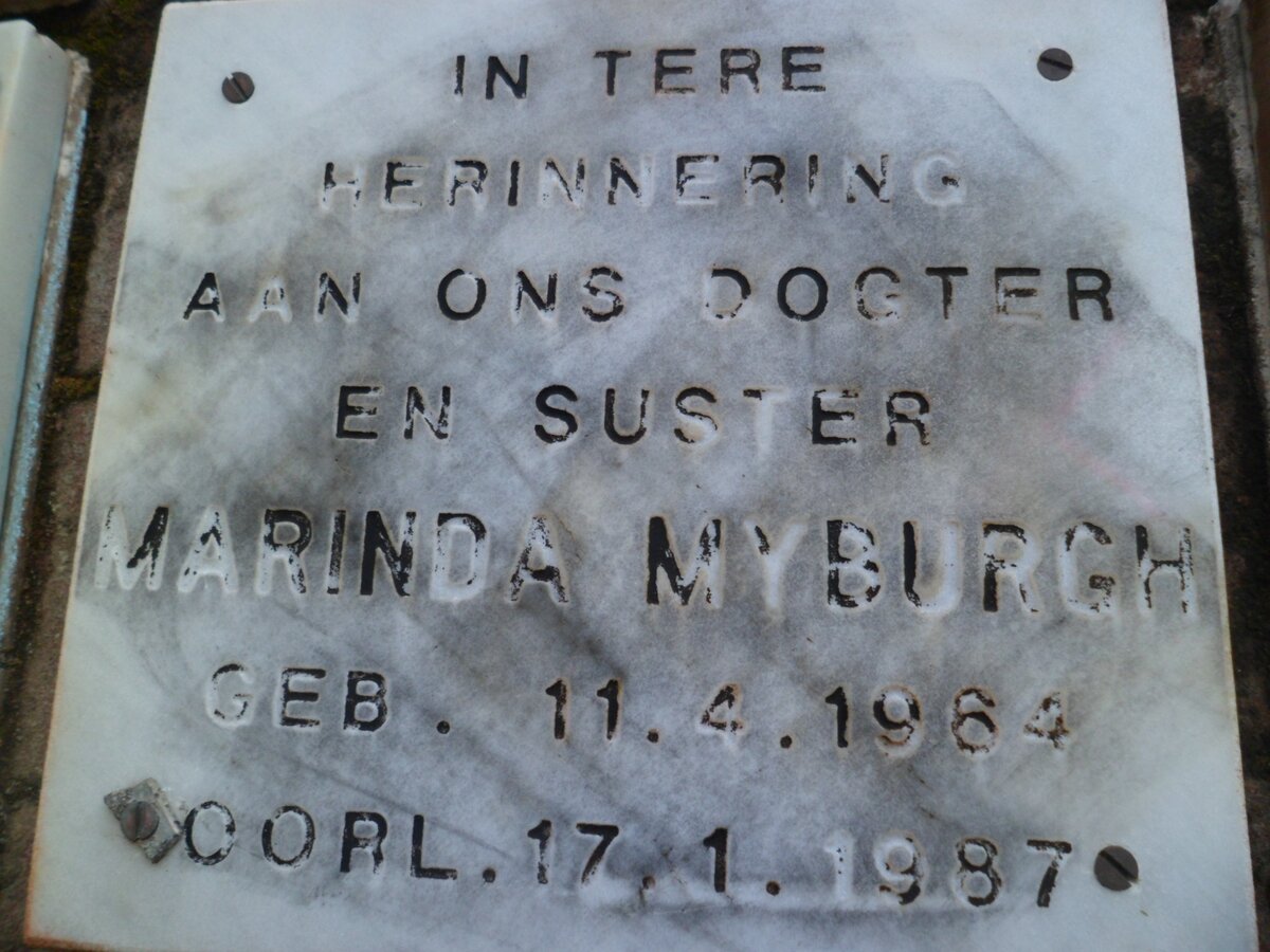 MYBURGH Marinda 1964-1987