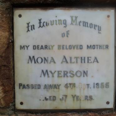 MYERSON Mona Althea -1955