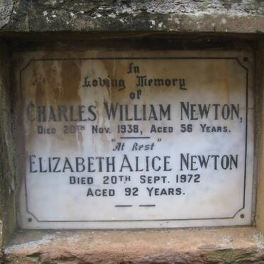 NEWTON Charles William -1938 &amp; Elizabeth Alice -1972