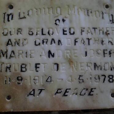 NERMONT Marie Andre Joseph, TRUBLET de 1914-1978