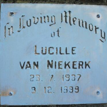 NIEKERK Lucille, van 1937-1989