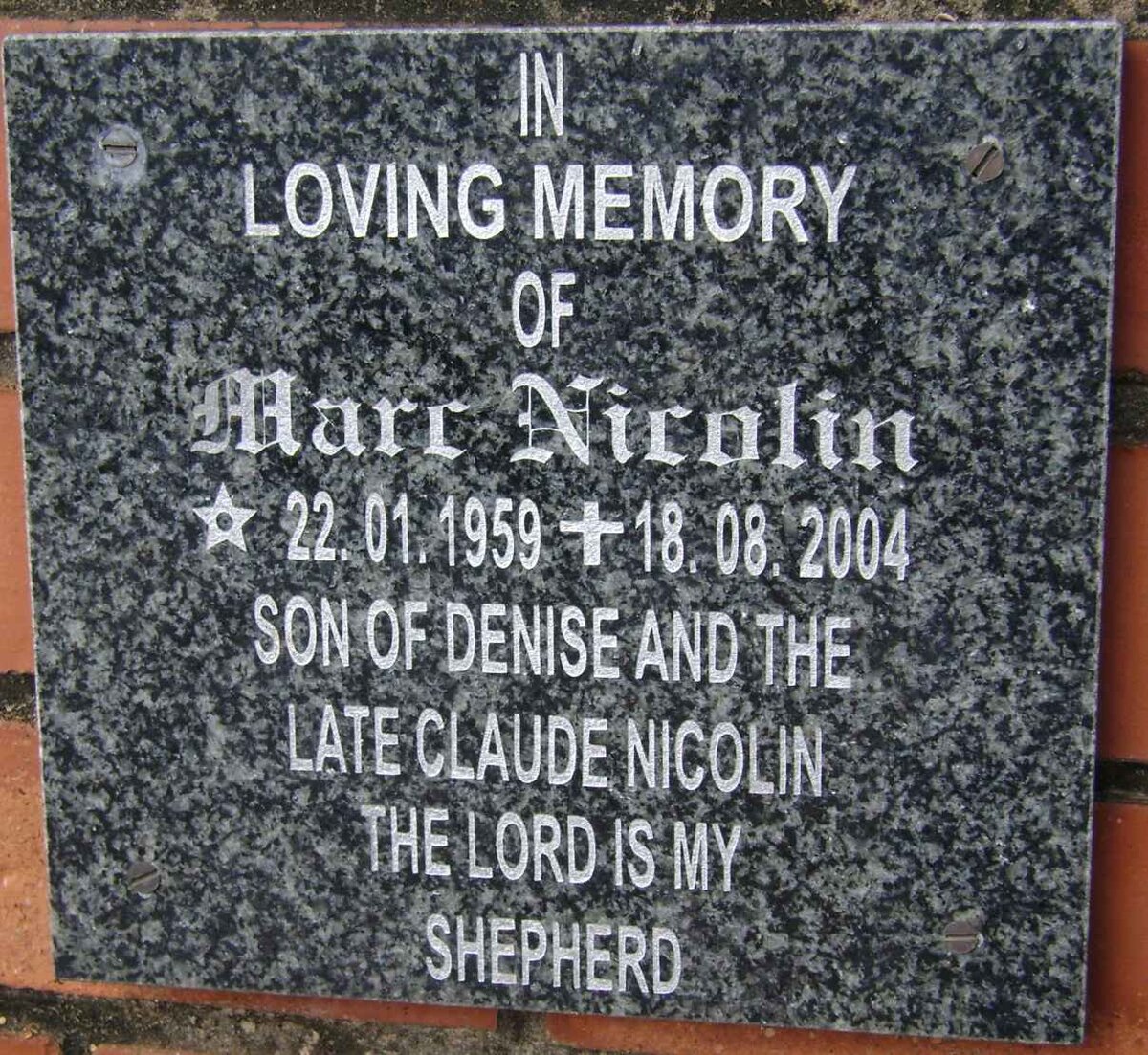 NICOLIN Marc 1959-2004