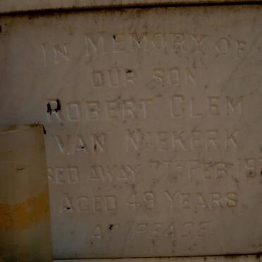 NIEKERK Robert Clem, van -1974