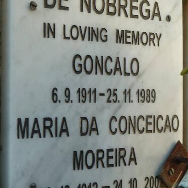 NOBREGA Goncalo, de 1911-1989 &amp; Maria da Conceicao MOREIRA 1912-2002