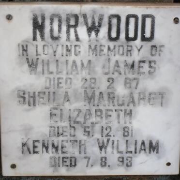 NORWOOD William James -1967 &amp; Sheila Margaret Elizabeth -1981 :: NORWOOD Kenneth William -1993