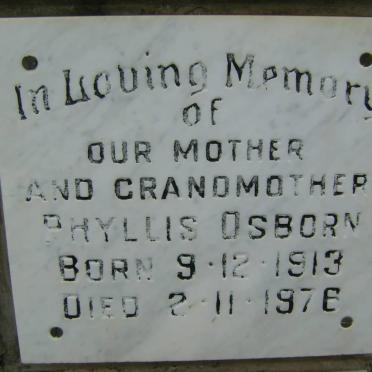 OSBORN Phyllis 1913-1976